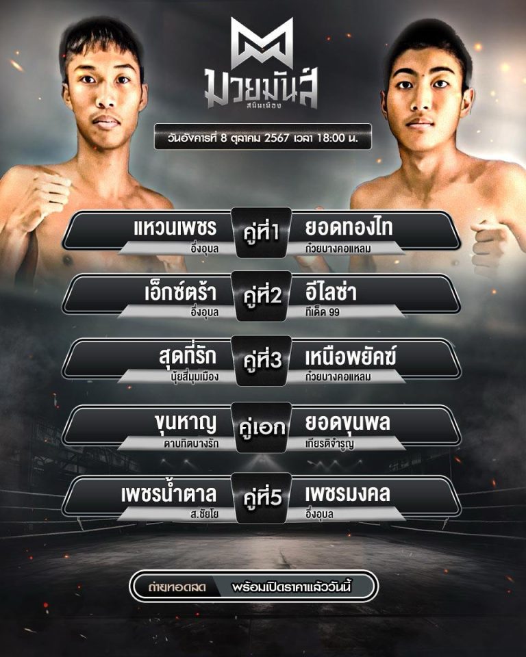 โปรแกรมมวย8-10-67
