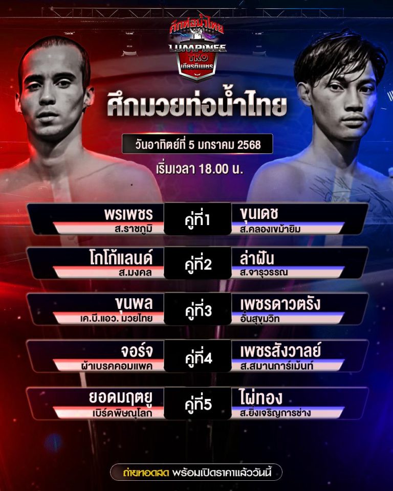 โปรแกรมมวย05-01-68